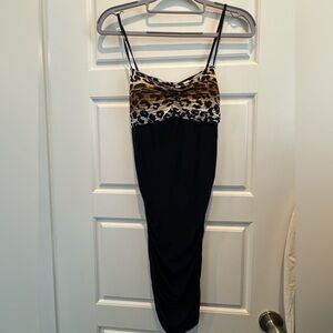 Cheetah print tight dress